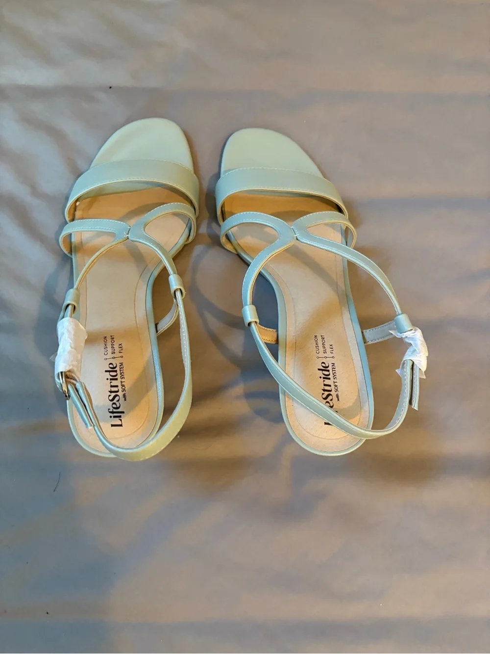 NEW Women’s Strappy Low-Kit Heel Sandals in Jade Green